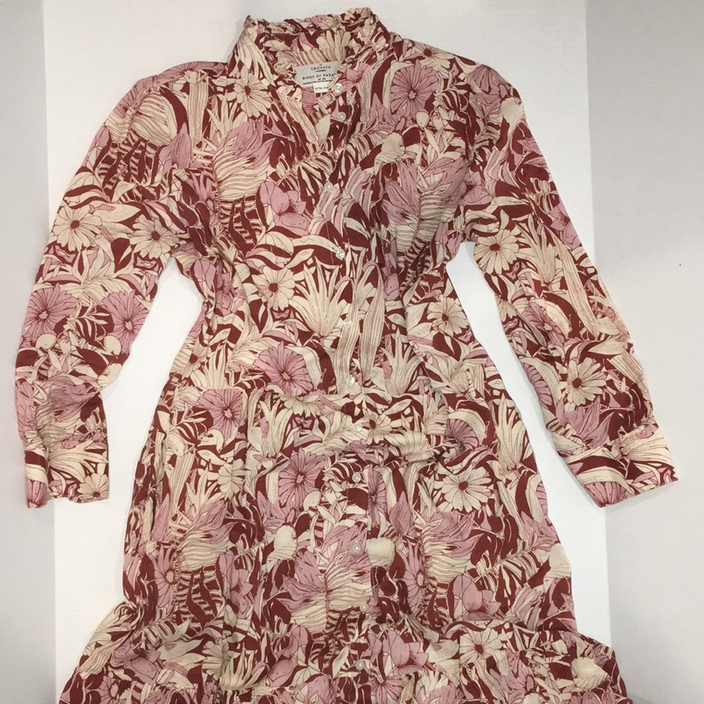 🌺 Trovata Birds of Paradis Floral Maxi Dress – XS